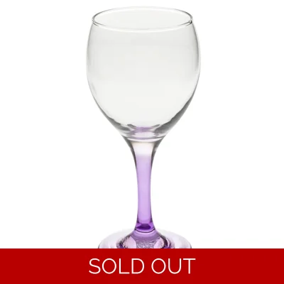 Purple Stemmed Wine Glass